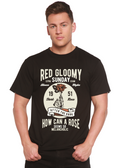 Red Gloomy Spun Bamboo® Men's Bamboo Viscose/Organic Cotton Short Sleeve Graphic T-Shirt - The7Letter
