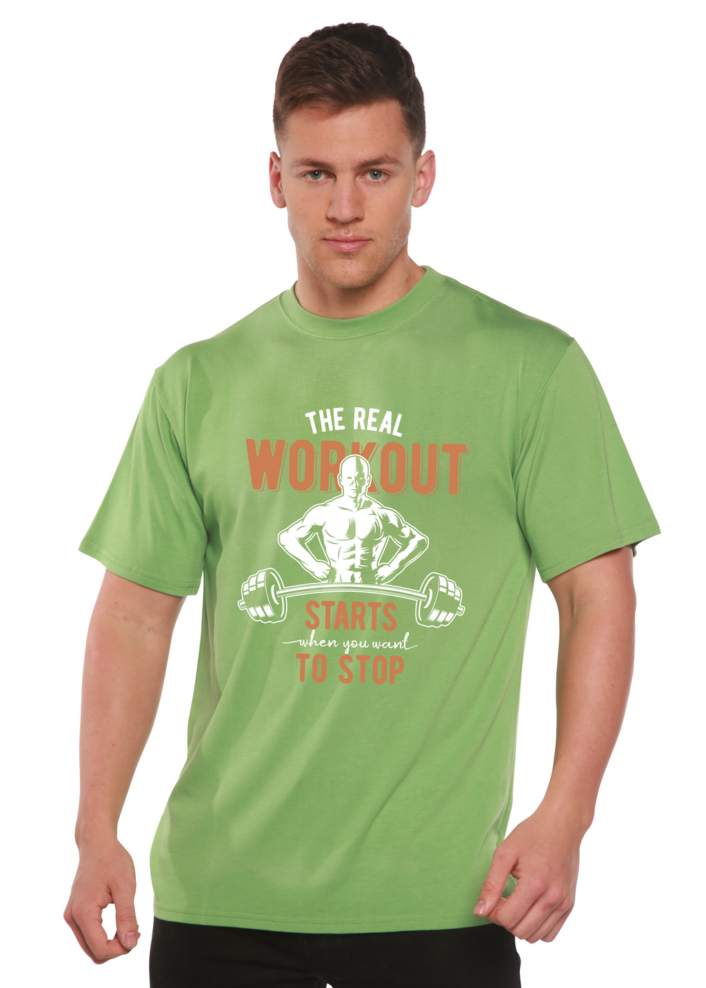 The Real Workout Men's Bamboo Viscose/Organic Cotton Short Sleeve Graphic T-Shirt - The7Letter