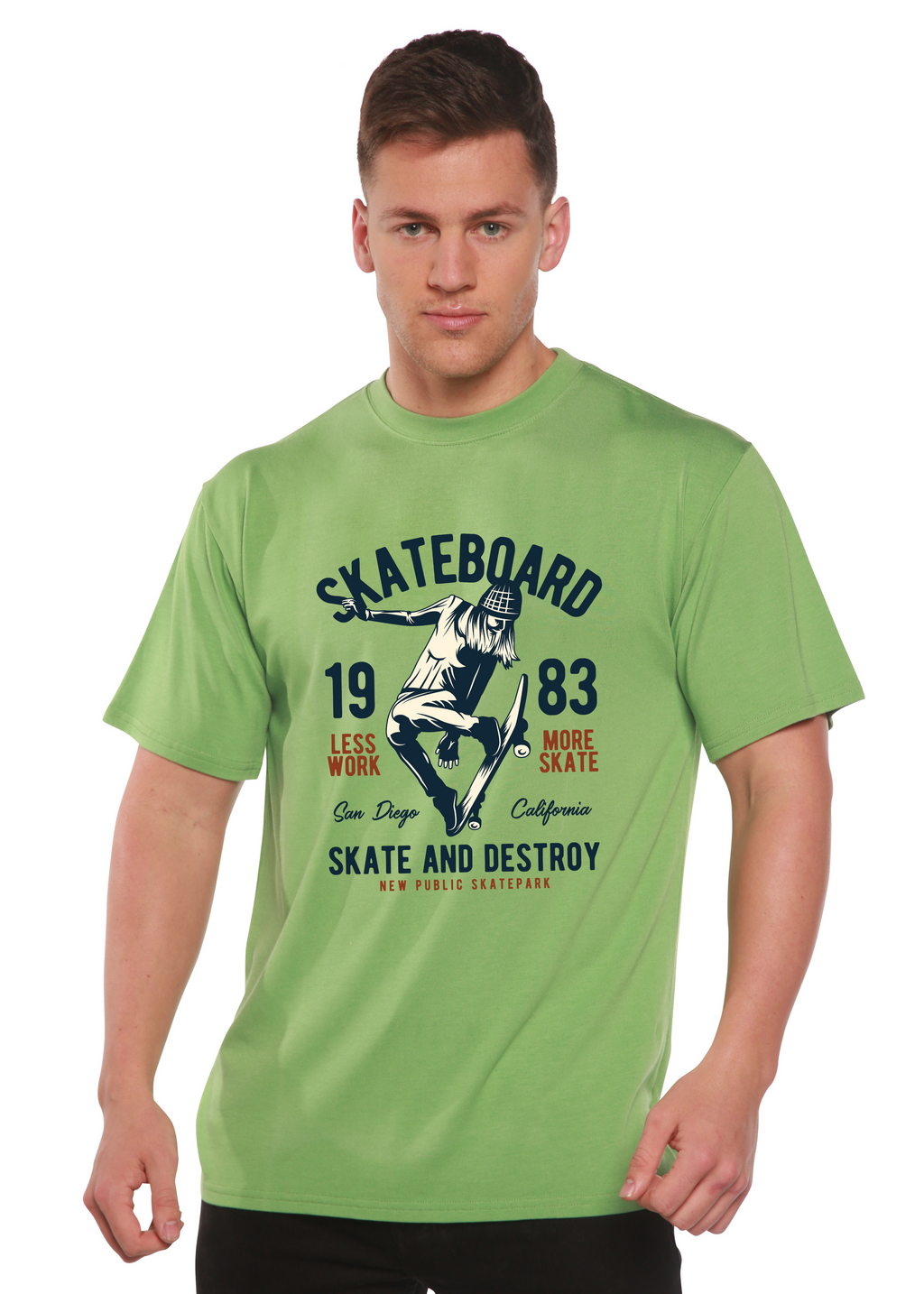 Skateboard 1983 Men's Bamboo Viscose/Organic Cotton Short Sleeve Graphic T-Shirt - The7Letter