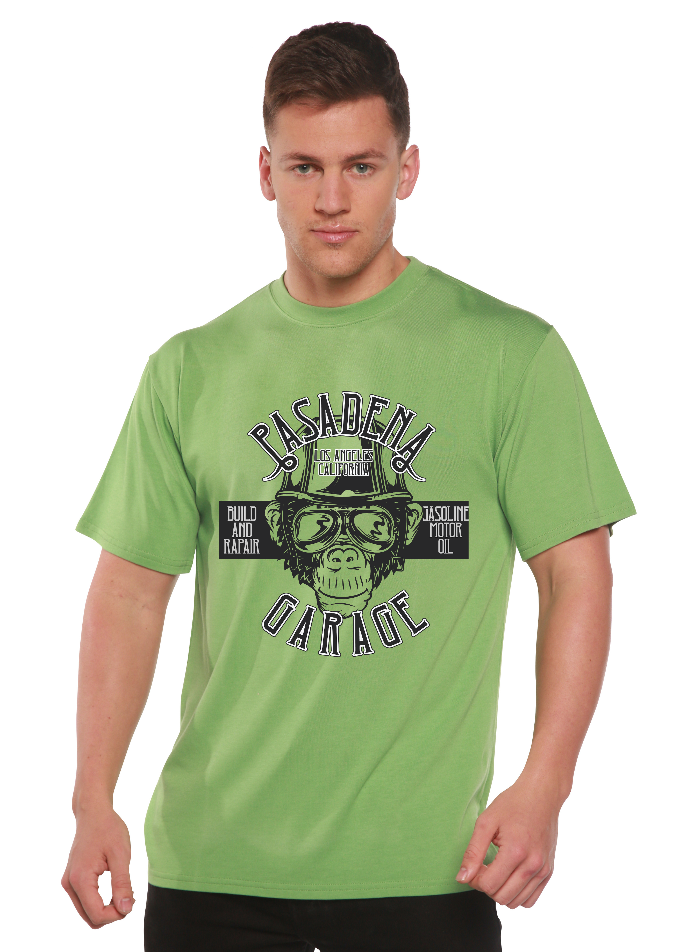 Pasadena Garage Men's Bamboo Viscose/Organic Cotton Short Sleeve Graphic T-Shirt - The7Letter