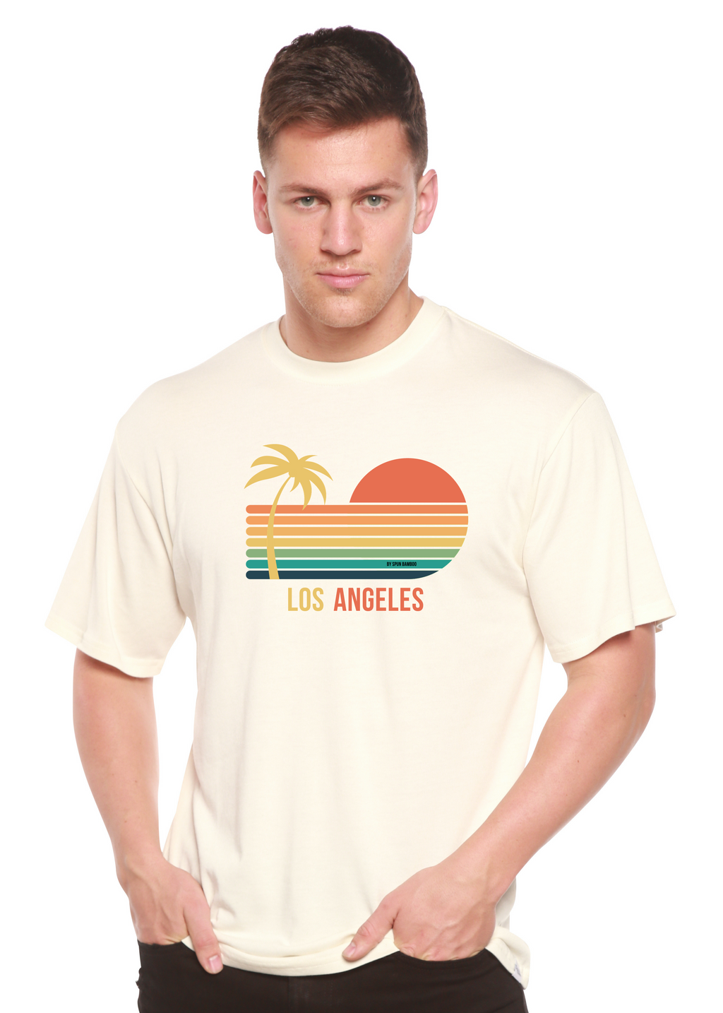 Los Angeles Unisex Bamboo Viscose/Organic Cotton Short Sleeve Graphic T-Shirt - The7Letter