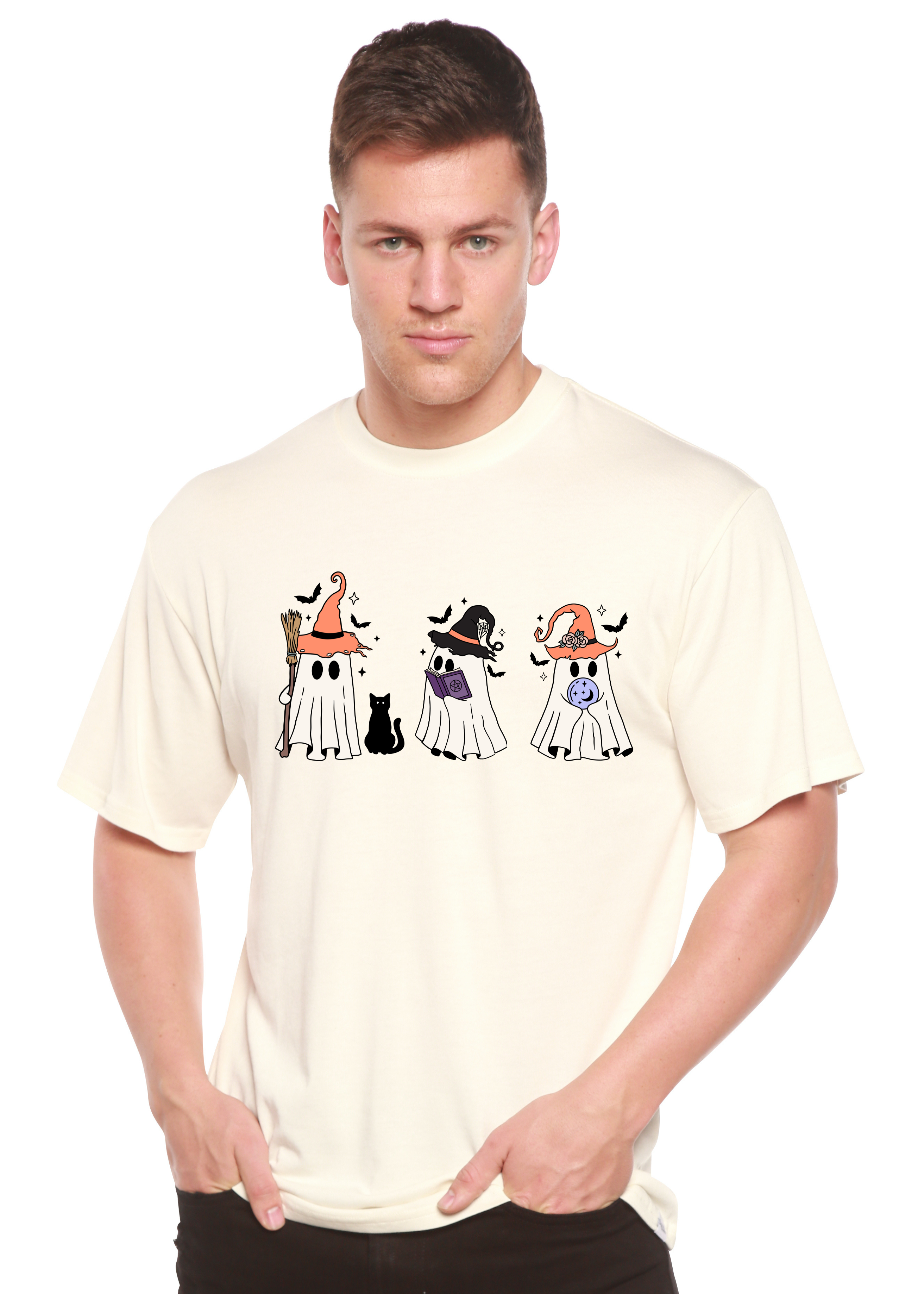 Halloween Boo Men's Bamboo Viscose/Organic Cotton Short Sleeve Graphic T-Shirt - The7Letter