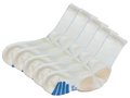 High Performance Crew Bamboo Viscose Socks Unisex White Color - 5-pack - The7Letter