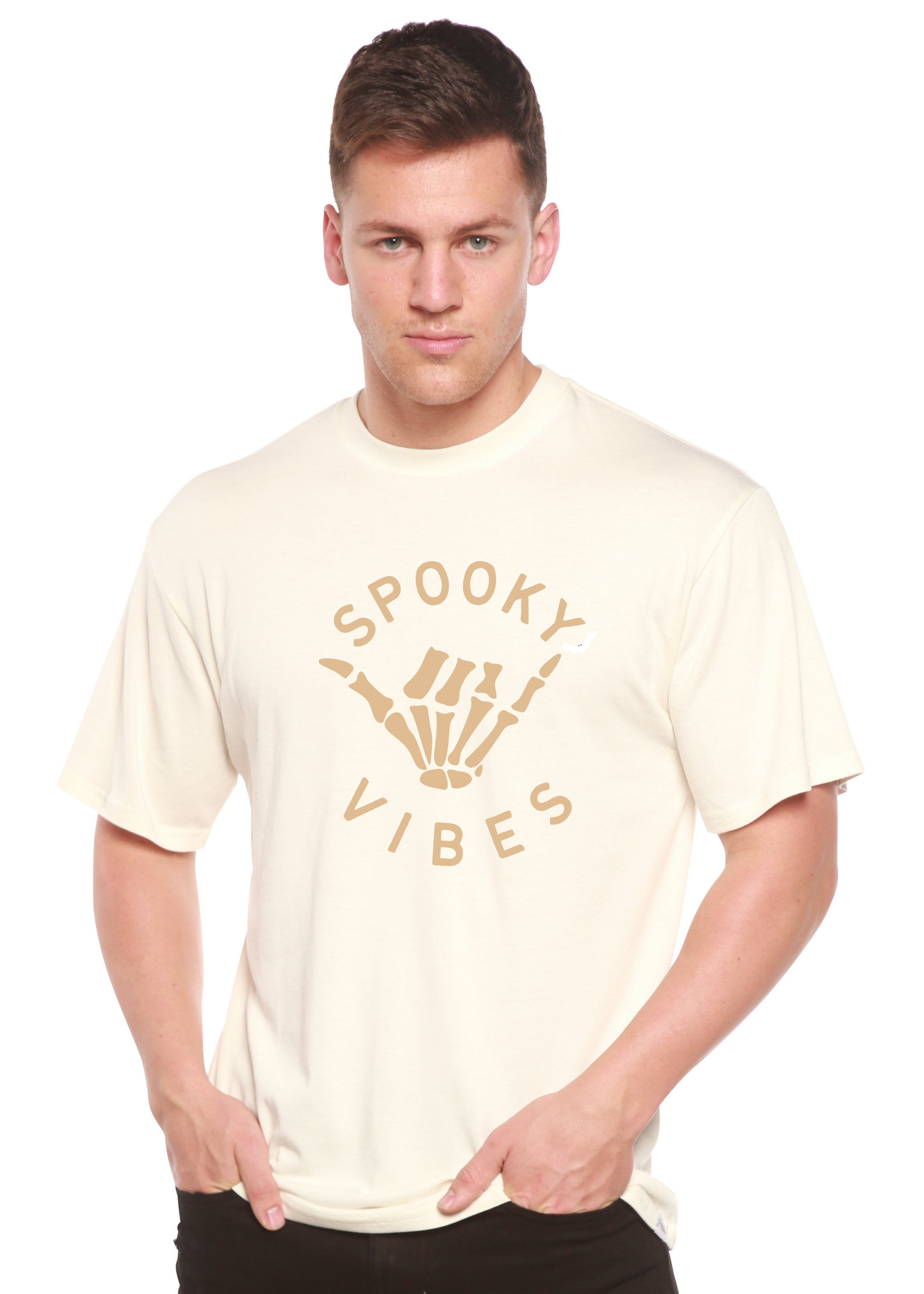 Spooky Vibes Men's Bamboo Viscose/Organic Cotton Short Sleeve Graphic T-Shirt - The7Letter