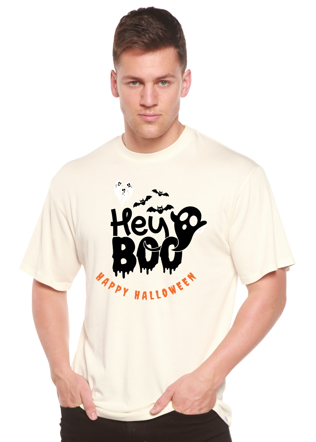 Hey Boo Men's Bamboo Viscose/Organic Cotton Short Sleeve Graphic T-Shirt - The7Letter