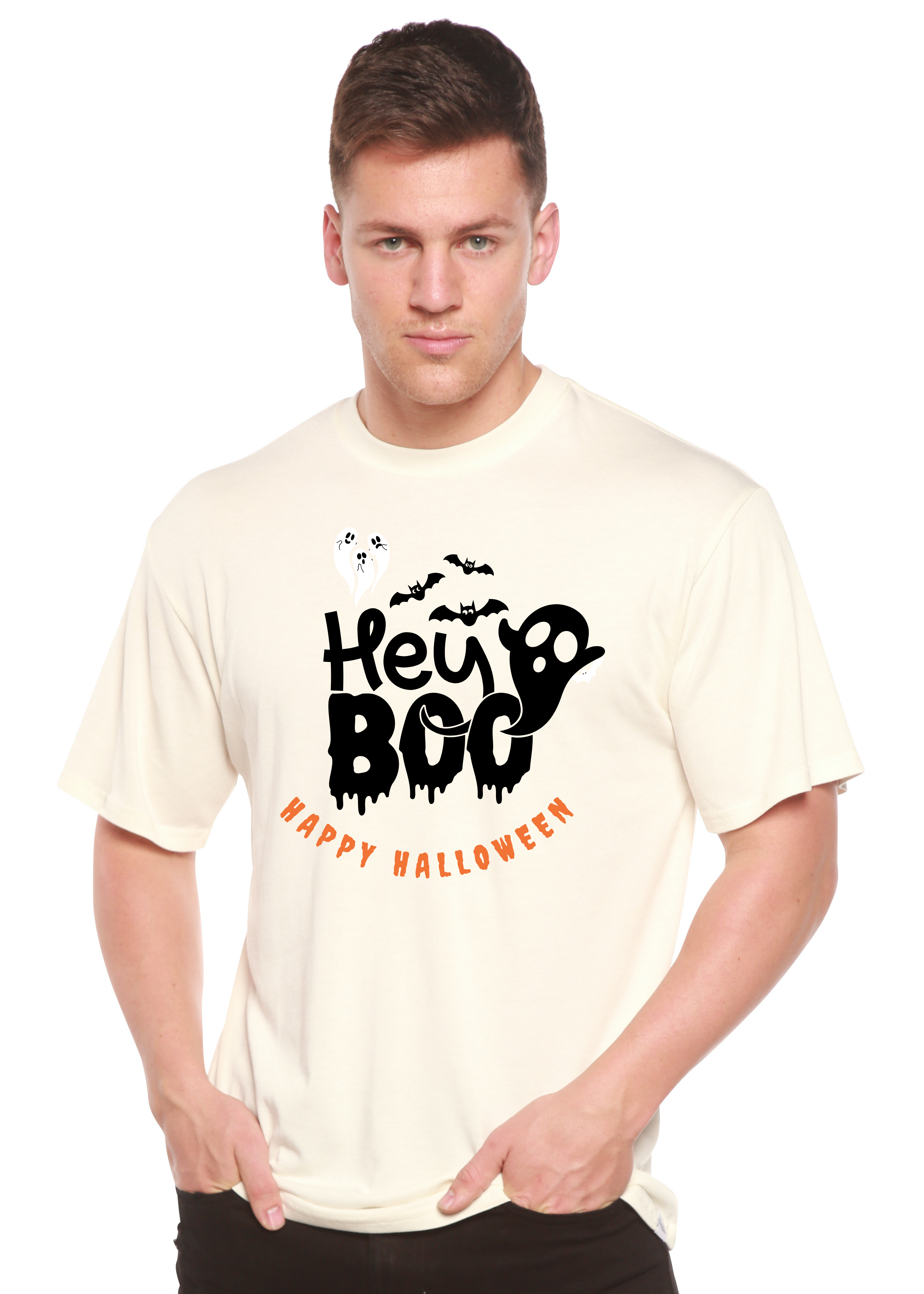 Hey Boo Men's Bamboo Viscose/Organic Cotton Short Sleeve Graphic T-Shirt - The7Letter