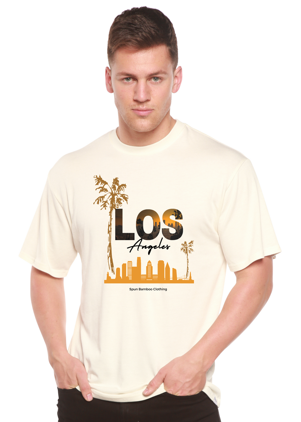 Los Angeles Unisex Bamboo Viscose/Organic Cotton Short Sleeve Graphic T-Shirt - The7Letter