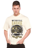 Motorcycle Garage Men's Bamboo Viscose/Organic Cotton Short Sleeve Graphic T-Shirt - The7Letter