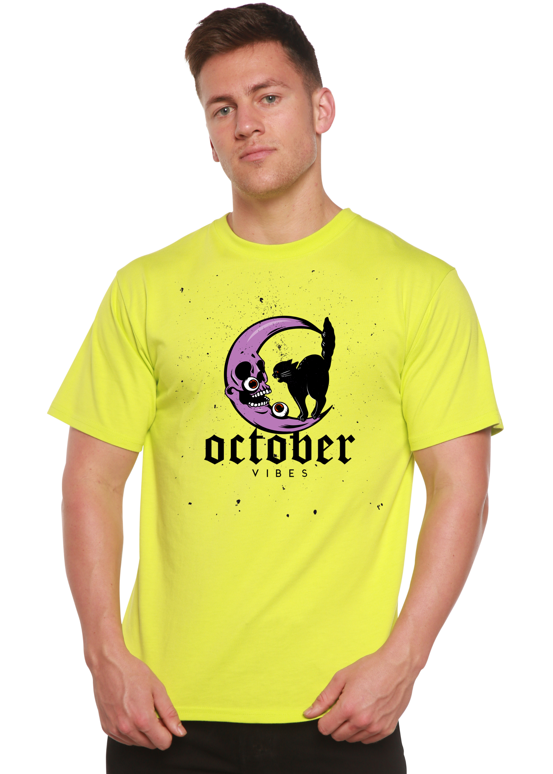 October Vibes Men's Bamboo Viscose/Organic Cotton Short Sleeve Graphic T-Shirt - The7Letter