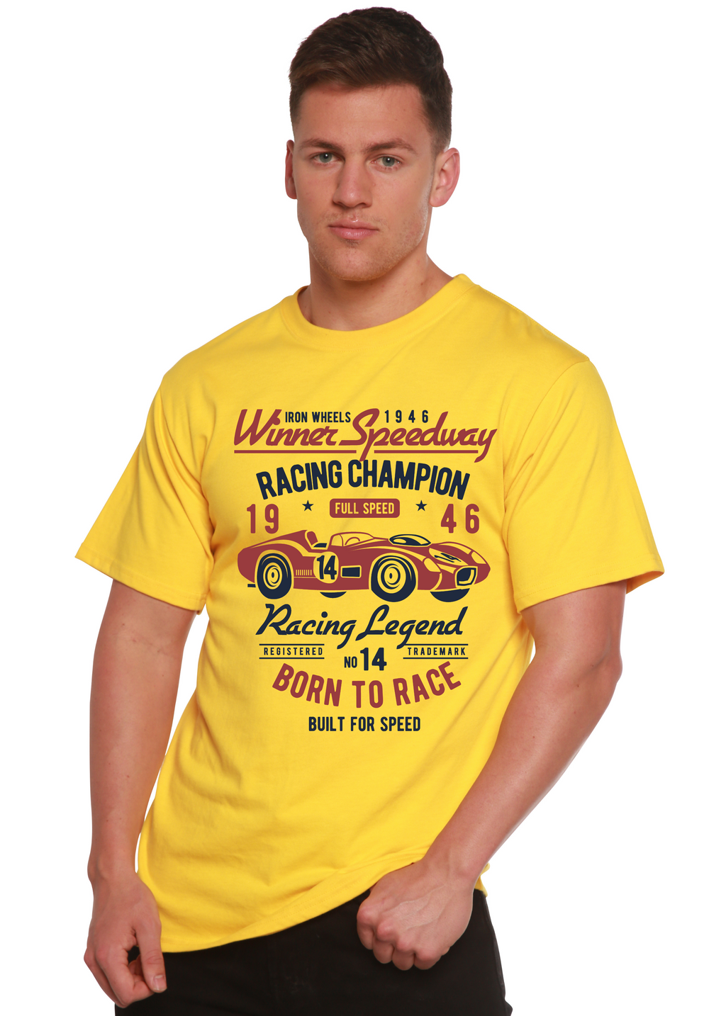 Winner Speedway Spun Bamboo® Men's Bamboo Viscose/Organic Cotton Short Sleeve Graphic T-Shirt - The7Letter