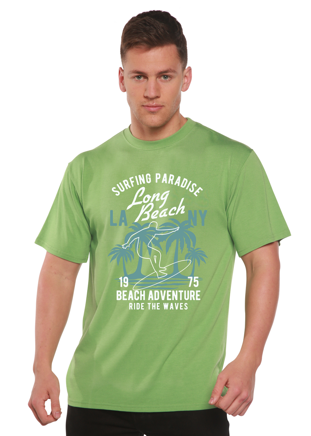 Beach Adventure Men's Bamboo Viscose/Organic Cotton Short Sleeve Graphic T-Shirt - The7Letter