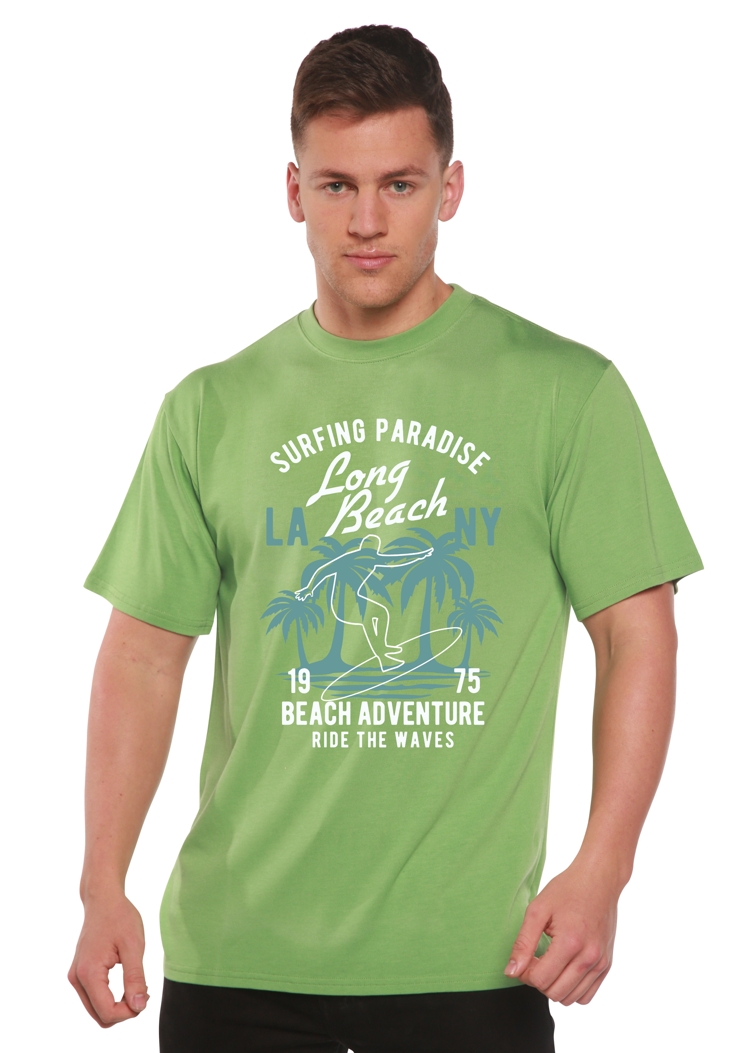 Beach Adventure Men's Bamboo Viscose/Organic Cotton Short Sleeve Graphic T-Shirt - The7Letter