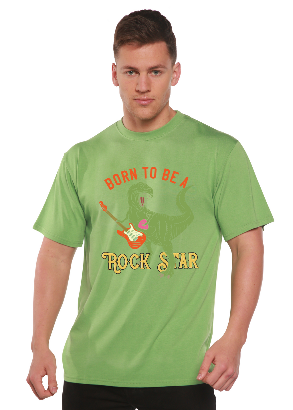 Born To Be A Rock Star Men's Bamboo Viscose/Organic Cotton Short Sleeve Graphic T-Shirt - The7Letter