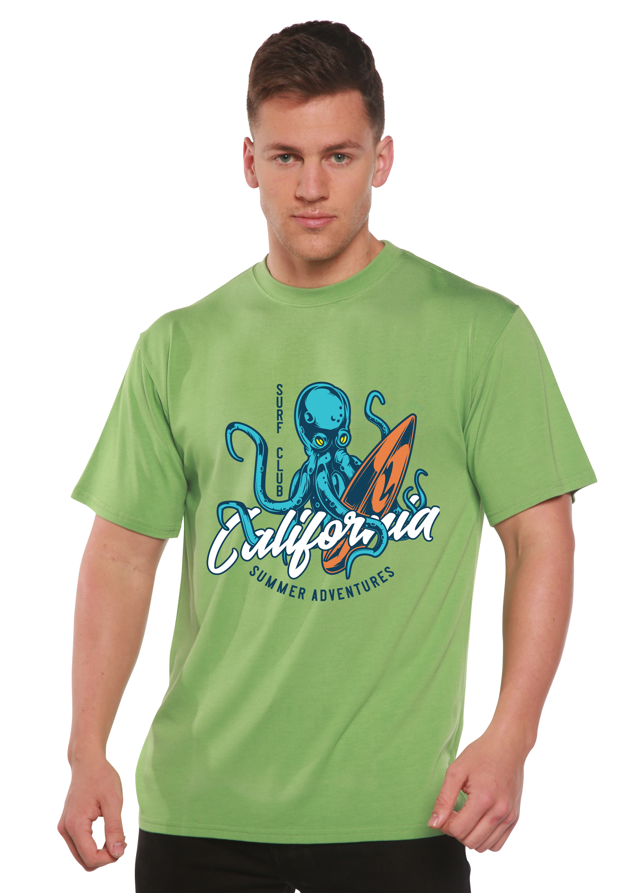 California Summer Adventures Men's Bamboo Viscose/Organic Cotton Short Sleeve Graphic T-Shirt - The7Letter