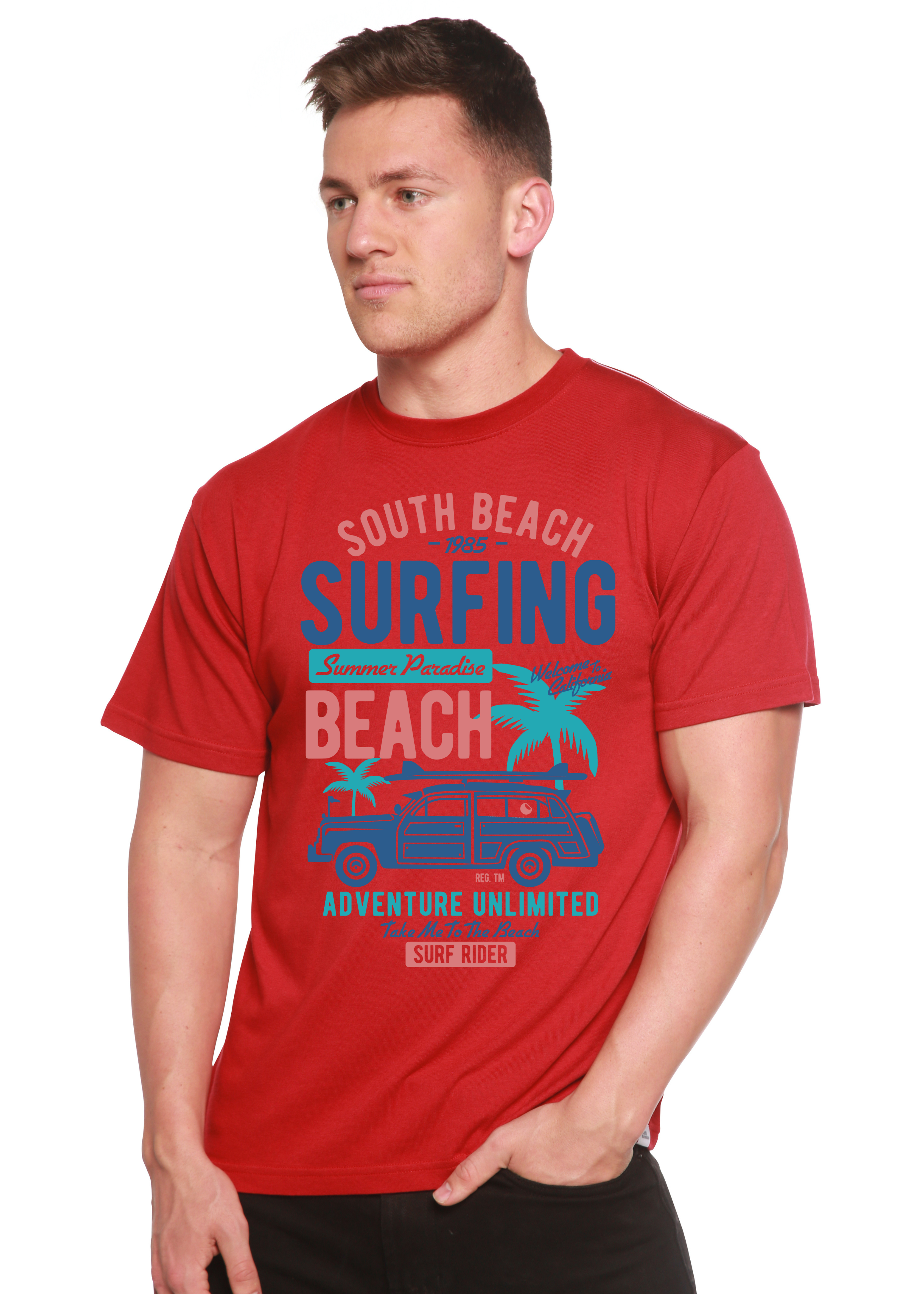 South Beach Spun Bamboo® Men's Bamboo Viscose/Organic Cotton Short Sleeve Graphic T-Shirt - The7Letter