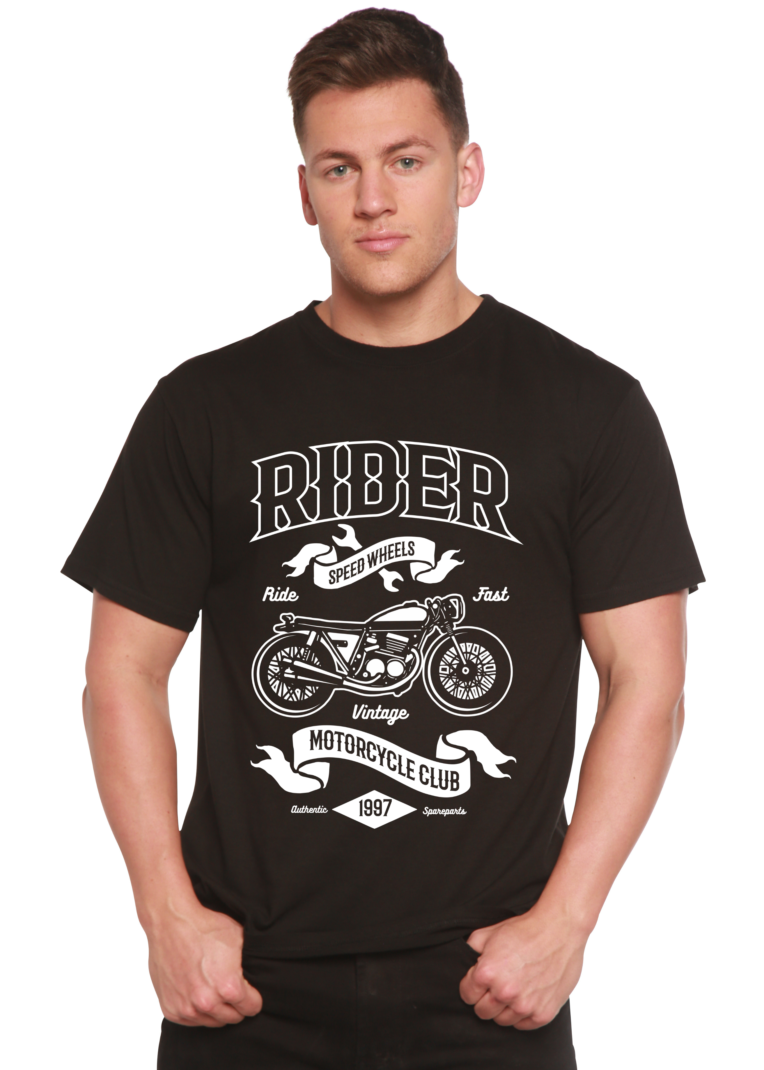 Rider Spun Bamboo® Men's Bamboo Viscose/Organic Cotton Short Sleeve Graphic T-Shirt - The7Letter