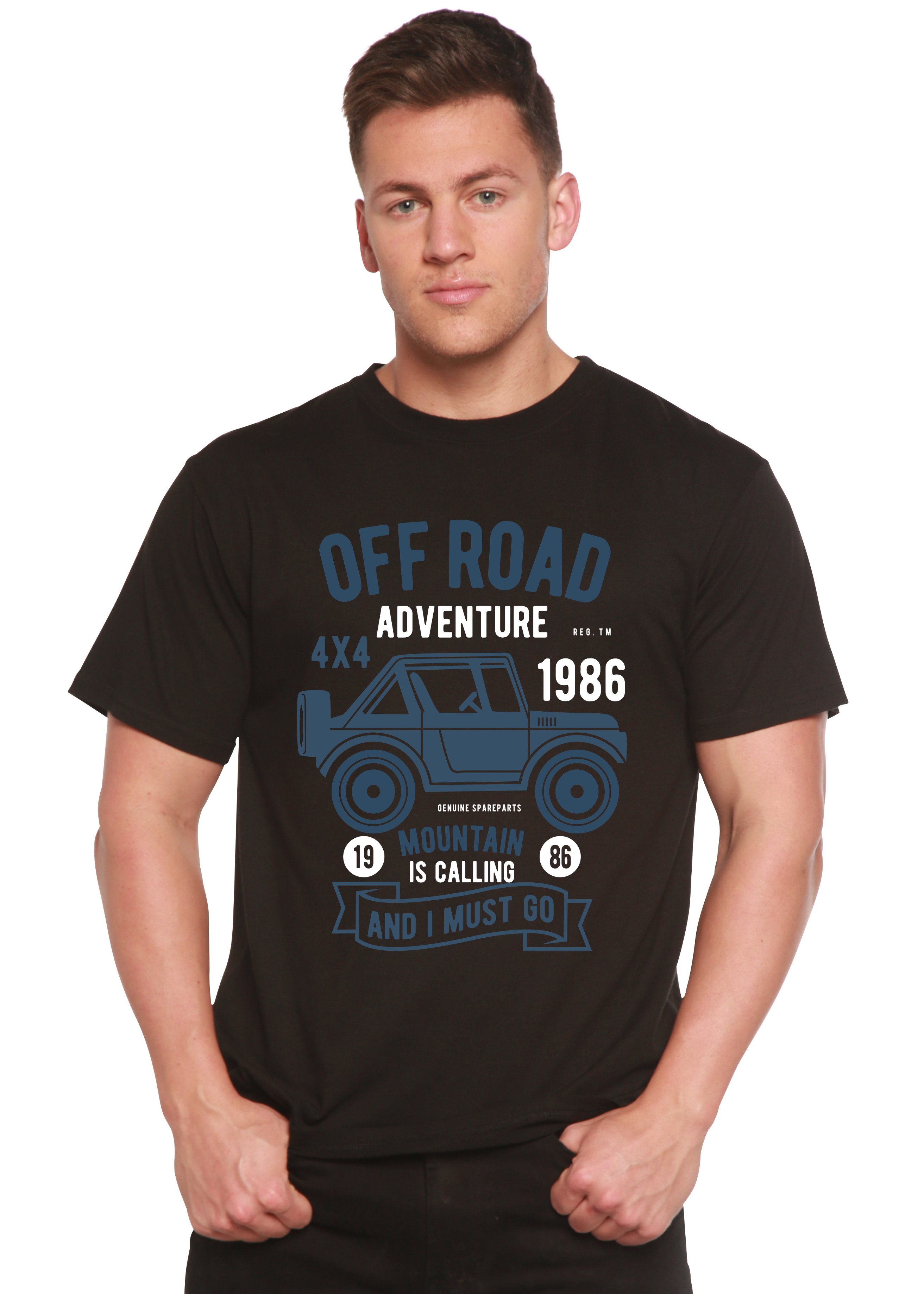 Off Road Adventure Spun Bamboo® Men's Bamboo Viscose/Organic Cotton Short Sleeve Graphic T-Shirt - The7Letter