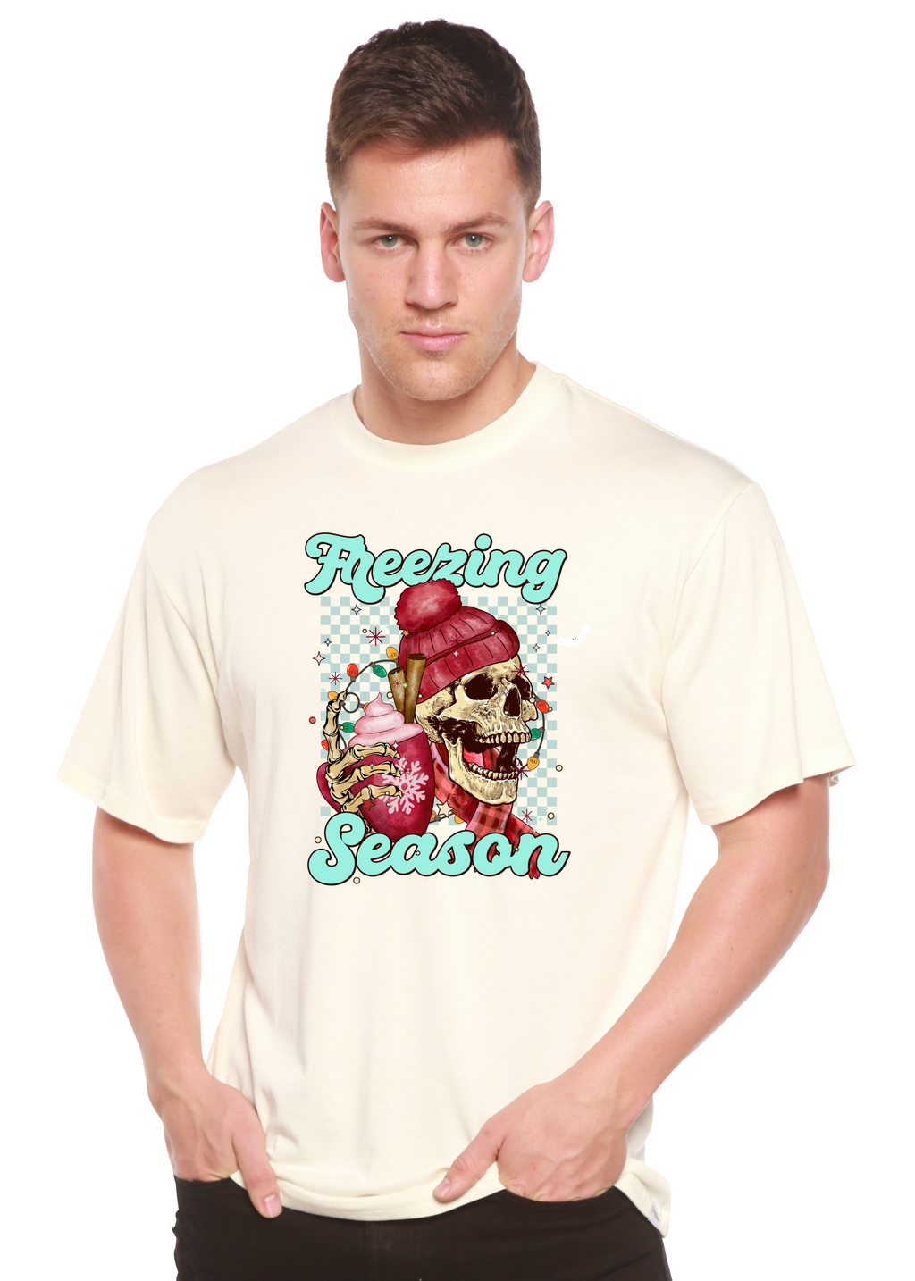 Freezing Season Unisex Bamboo Viscose/Organic Cotton Short Sleeve Graphic T-Shirt - The7Letter