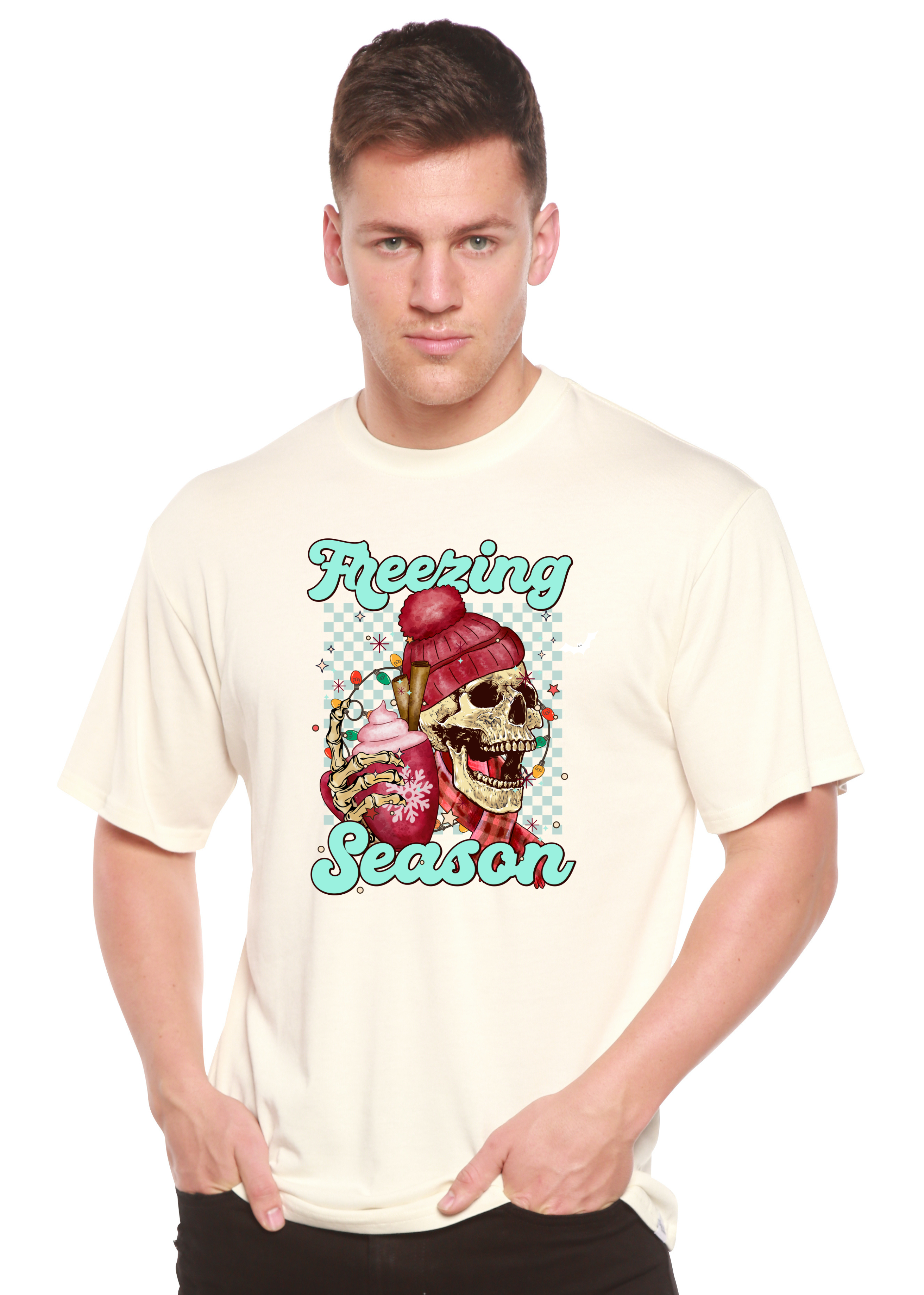 Freezing Season Unisex Bamboo Viscose/Organic Cotton Short Sleeve Graphic T-Shirt - The7Letter