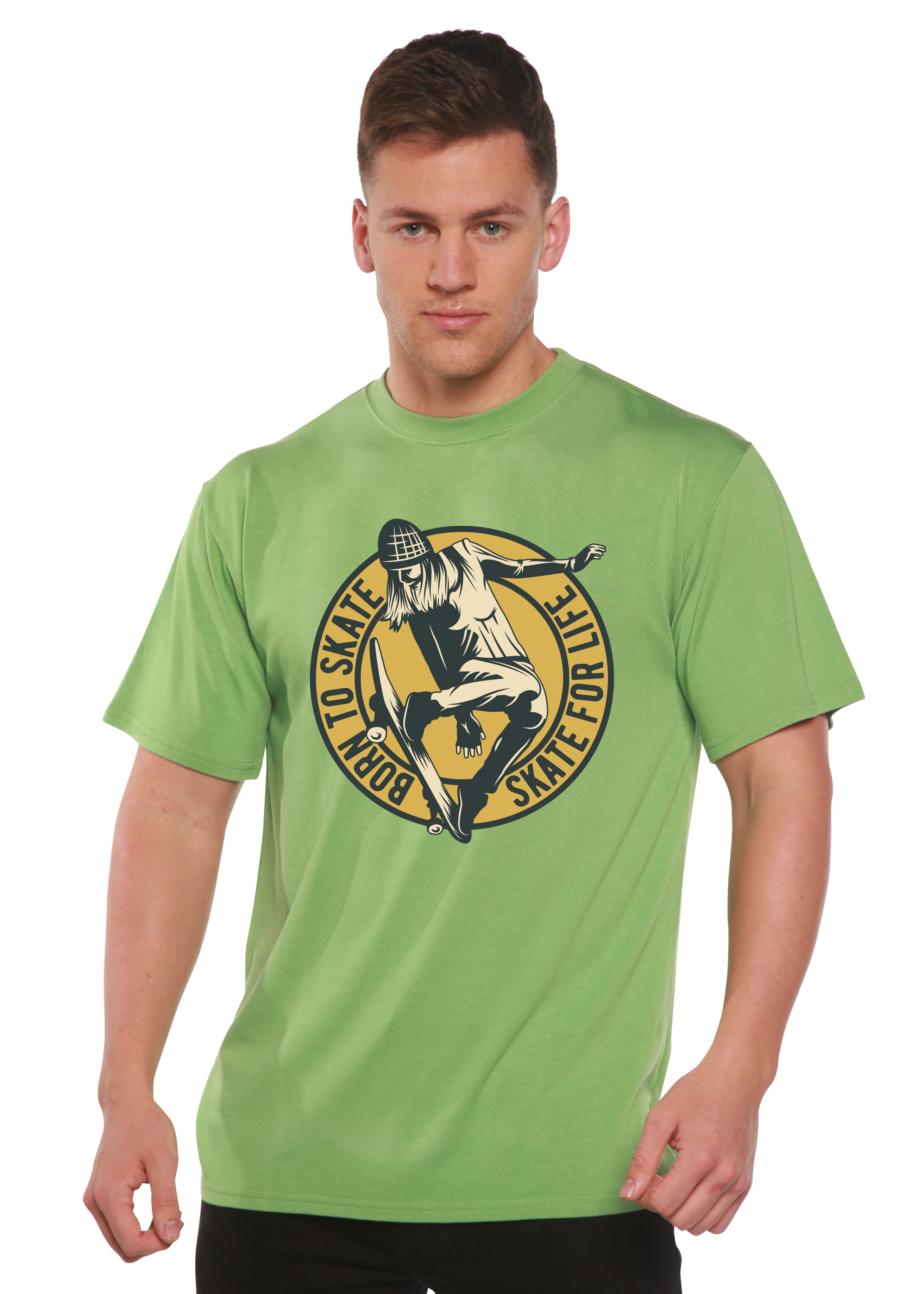 Skate For Life Men's Bamboo Viscose/Organic Cotton Short Sleeve Graphic T-Shirt - The7Letter