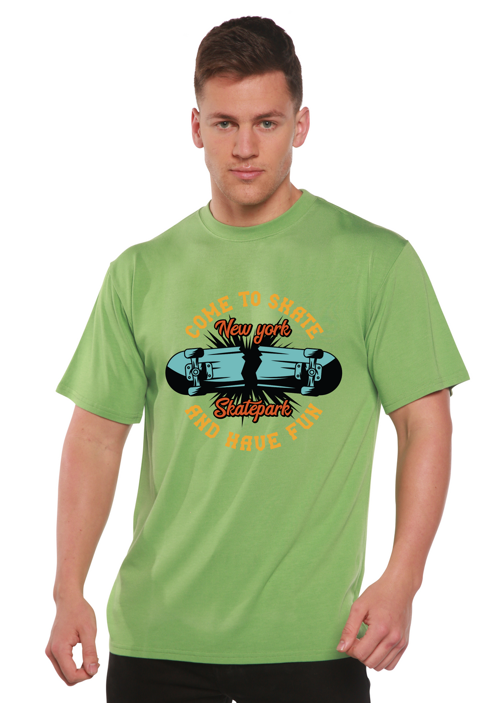 New York Skatepark Men's Bamboo Viscose/Organic Cotton Short Sleeve Graphic T-Shirt - The7Letter