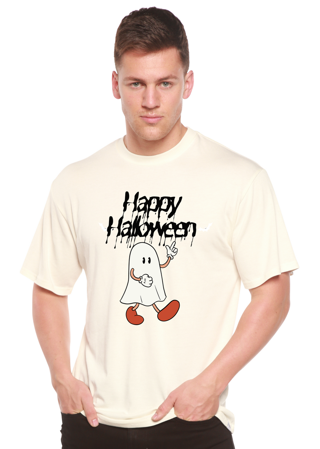 Happy Halloween Men's Bamboo Viscose/Organic Cotton Short Sleeve Graphic T-Shirt - The7Letter