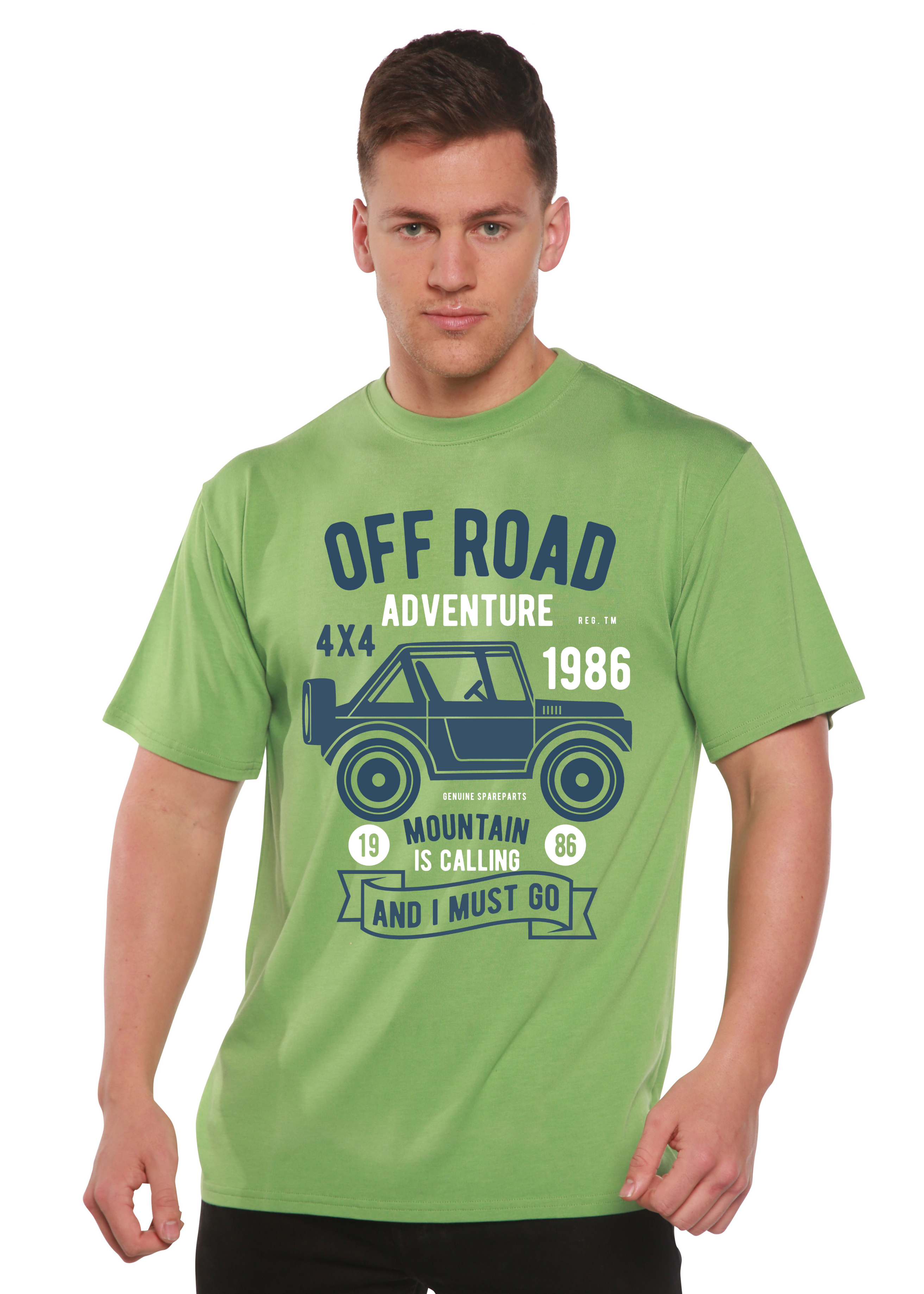 Off Road Adventure Spun Bamboo® Men's Bamboo Viscose/Organic Cotton Short Sleeve Graphic T-Shirt - The7Letter