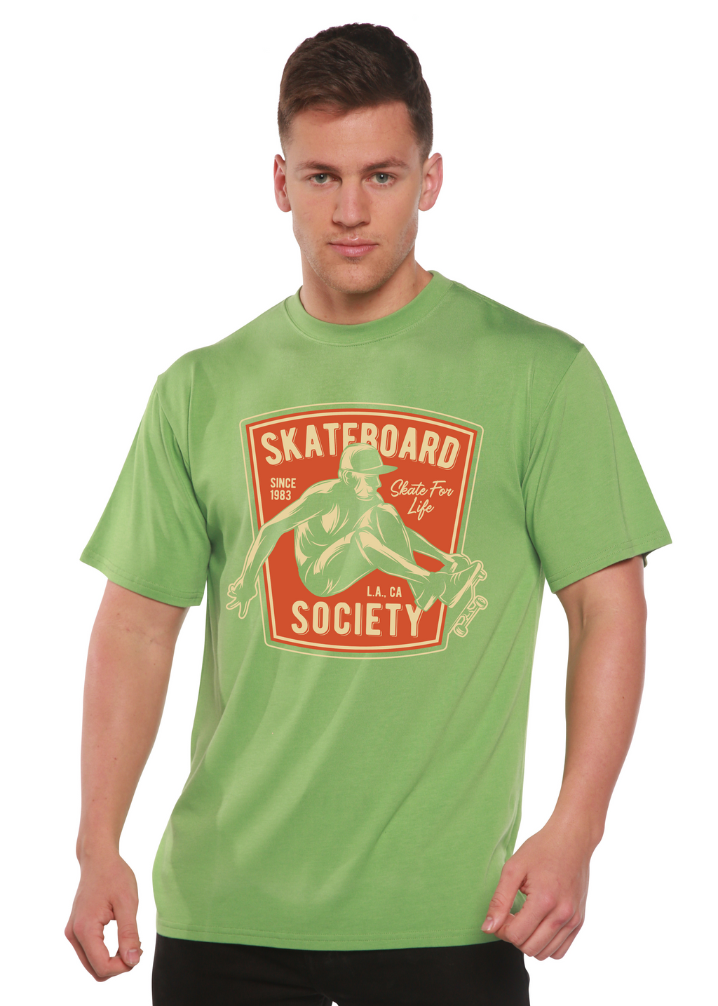 Skateboard Society Men's Bamboo Viscose/Organic Cotton Short Sleeve Graphic T-Shirt - The7Letter