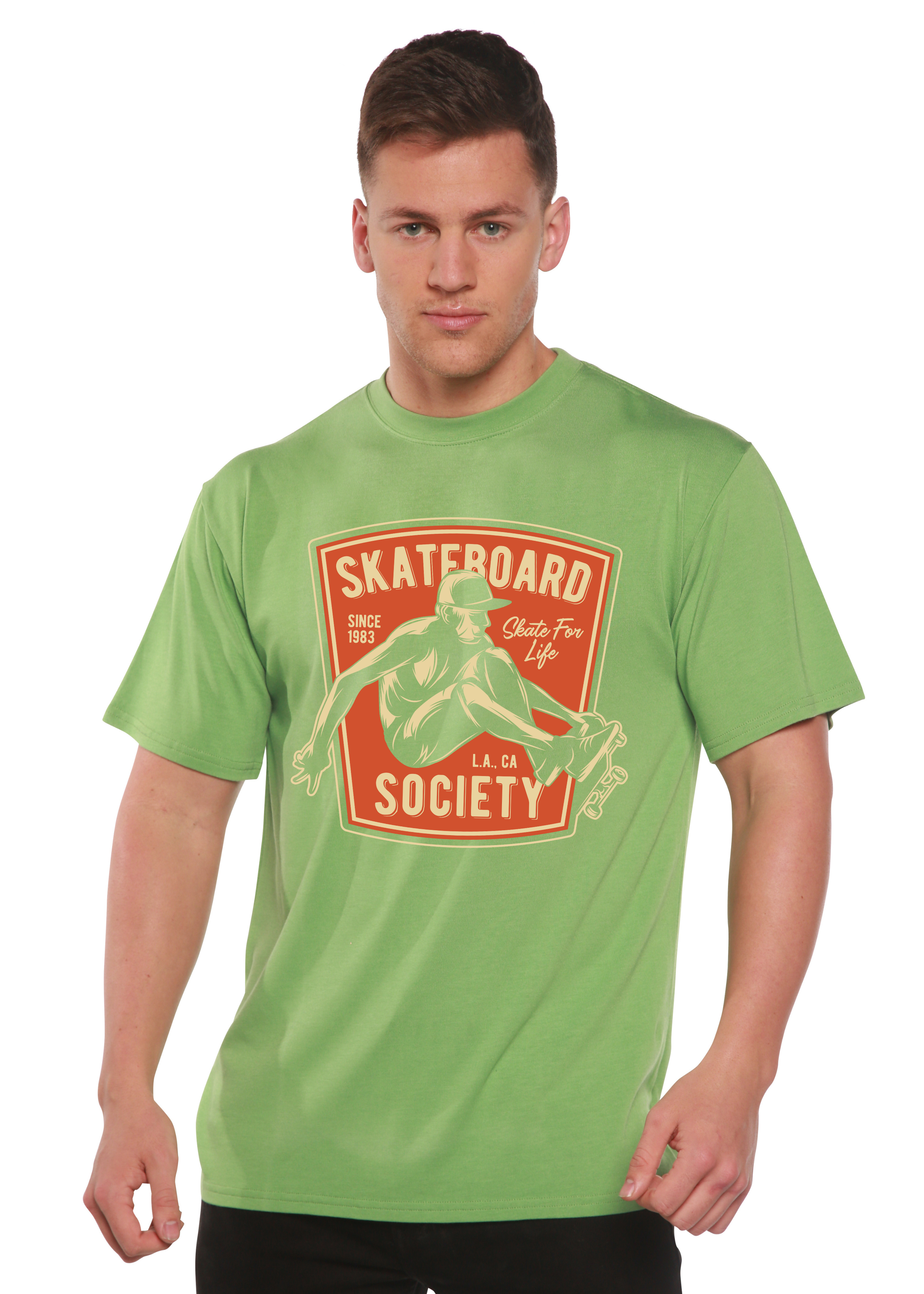 Skateboard Society Men's Bamboo Viscose/Organic Cotton Short Sleeve Graphic T-Shirt - The7Letter