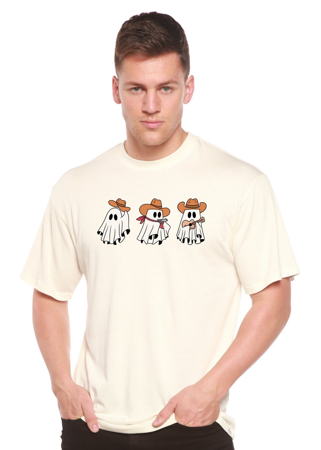 Cowboy Ghosts Unisex Bamboo Viscose/Organic Cotton Short Sleeve Graphic T-Shirt - The7Letter