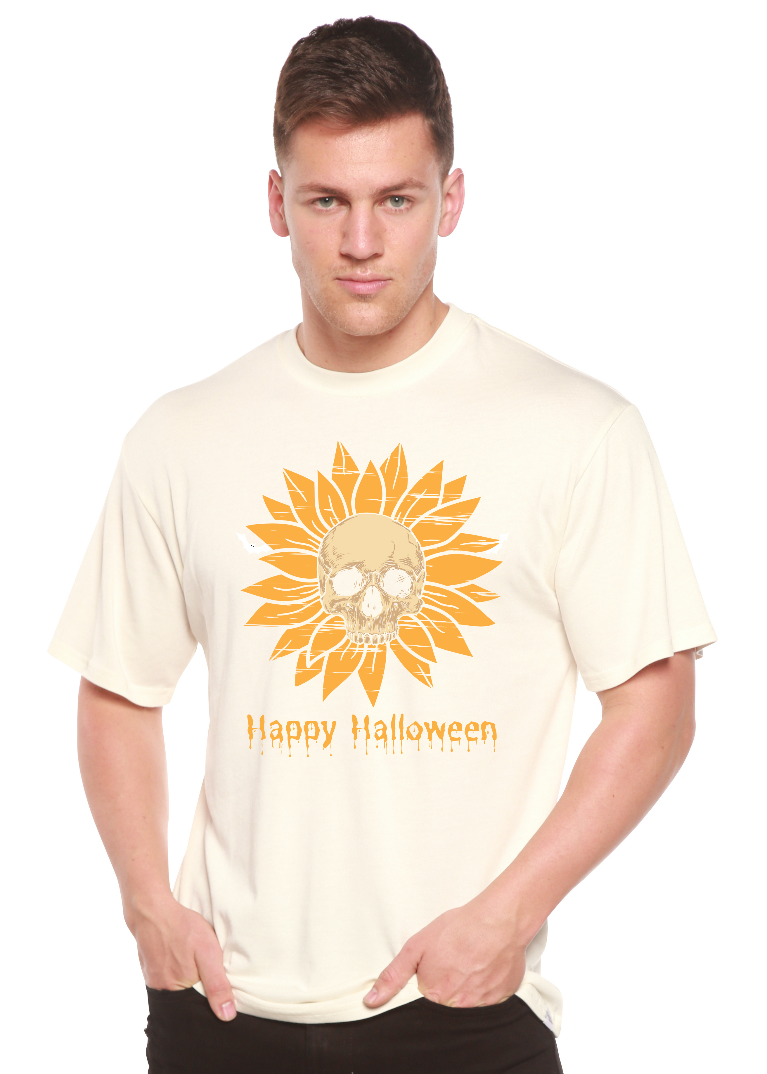 Happy Halloween Day Men's Bamboo Viscose/Organic Cotton Short Sleeve Graphic T-Shirt - The7Letter