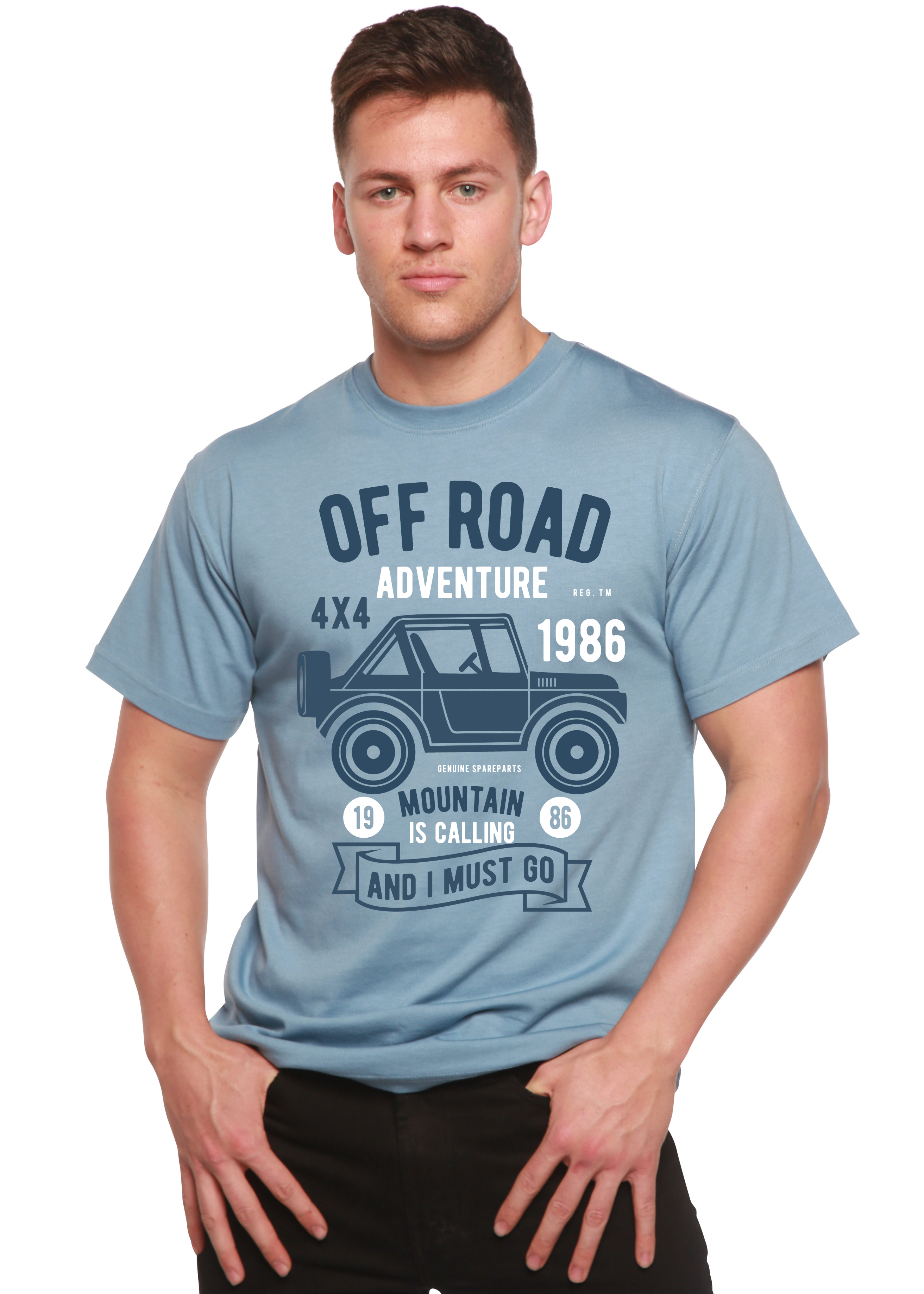 Off Road Adventure Spun Bamboo® Men's Bamboo Viscose/Organic Cotton Short Sleeve Graphic T-Shirt - The7Letter
