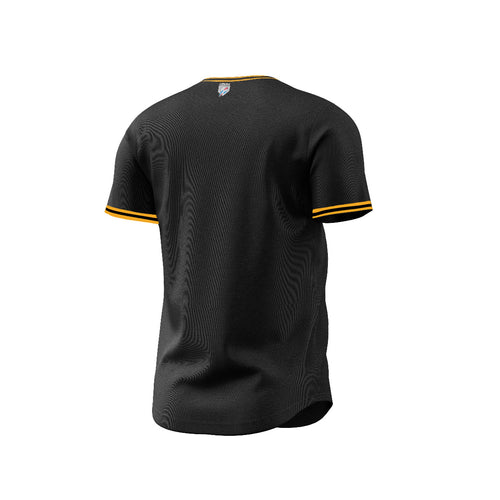 Maillot Officiel Aguilas Cibaenas Entièrement Boutonné 2024-2025 - Noir