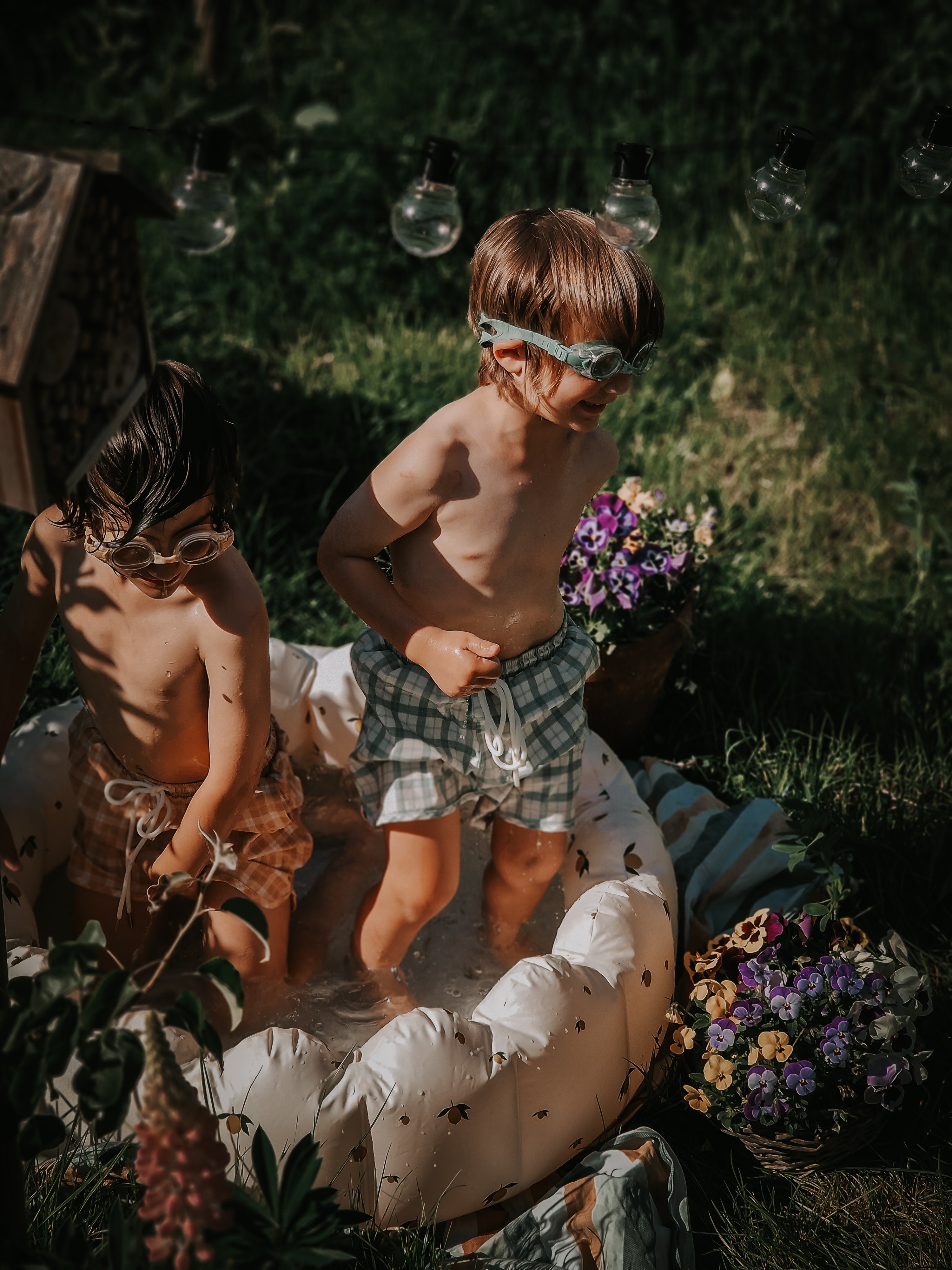 Swim Trunks | UPF + Recycled - Fern Plaid - The7Letter