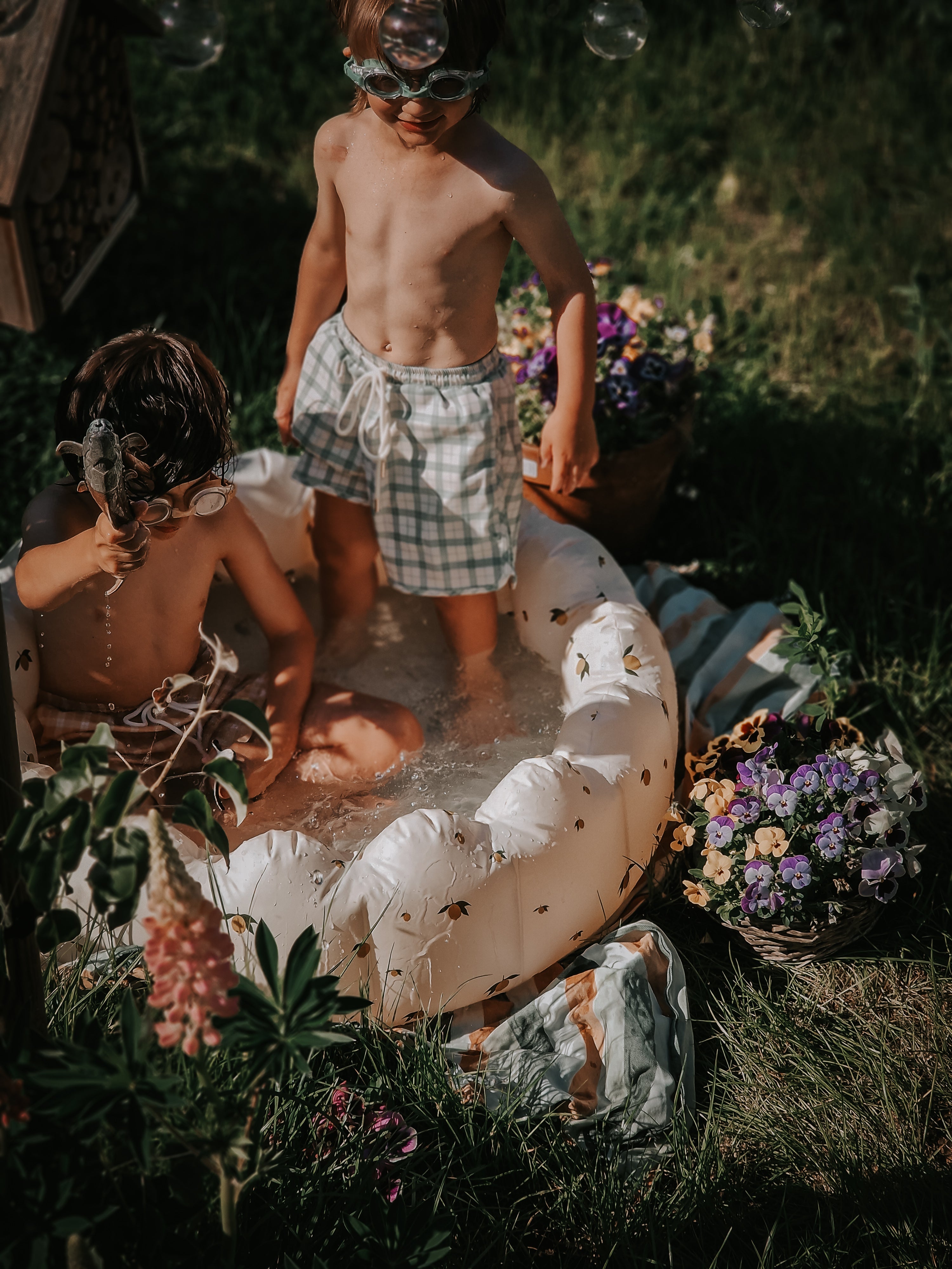 Swim Trunks | UPF + Recycled - Fern Plaid - The7Letter