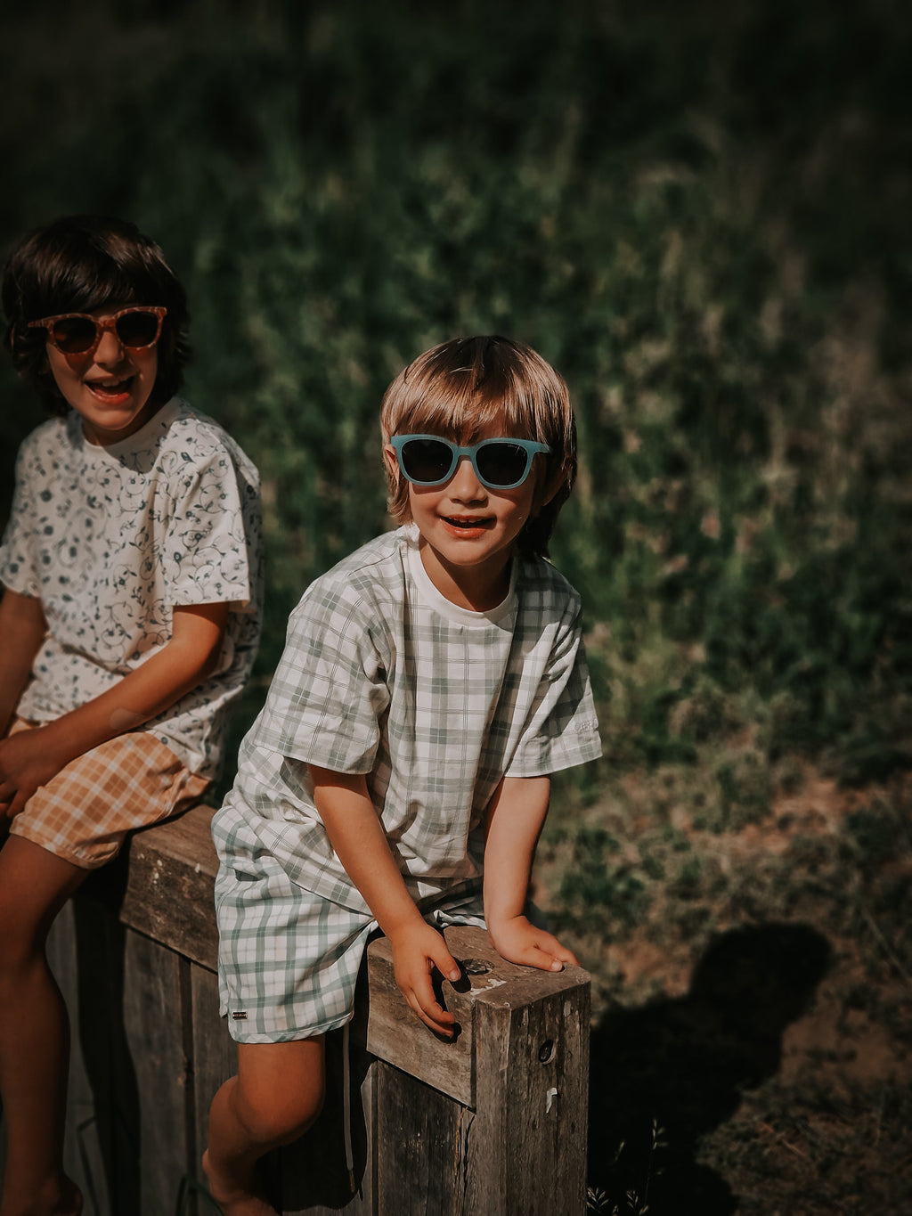 Swim Trunks | UPF + Recycled - Fern Plaid - The7Letter