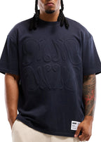 Memory Lane Monogram Embossed Tee - Vintage Black