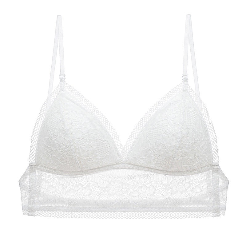 Bralette Französisch Sexy U-förmiger Rücken schöner Unterwäsche Damen Kabellos Dünn BH Unsichtbarer Rückenfrei Spitze Triangel-BH Sommer