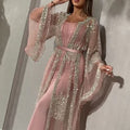Damenbekleidung Independent Stand Bronzing Sexy Schal Zweiteiler Cocktail-Abendkleid
