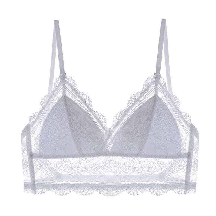 Bralette Französisch Sexy U-förmiger Rücken schöner Unterwäsche Damen Kabellos Dünn BH Unsichtbarer Rückenfrei Spitze Triangel-BH Sommer