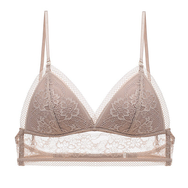 Bralette Französisch Sexy U-förmiger Rücken schöner Unterwäsche Damen Kabellos Dünn BH Unsichtbarer Rückenfrei Spitze Triangel-BH Sommer
