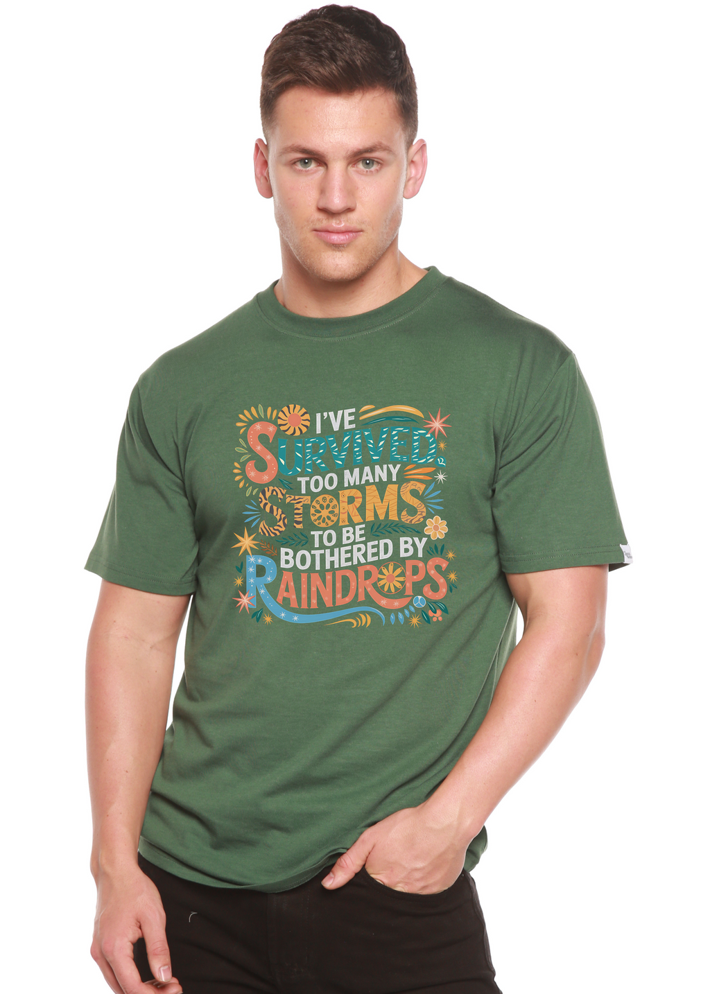 I've Survived Too Many Storms to Be Both Unisex Bamboo/Cotton Graphic T-Shirt - The7Letter