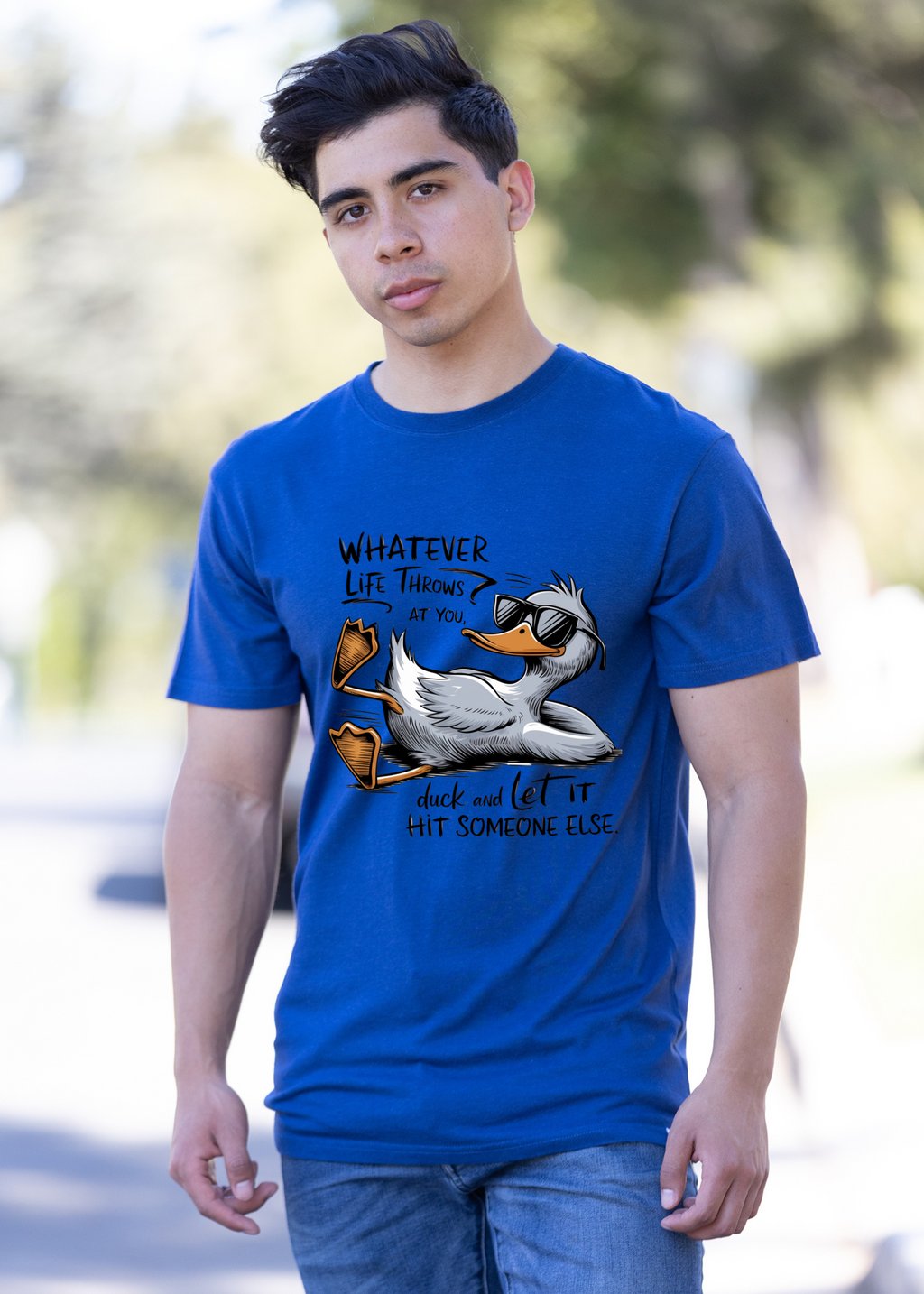 Whatever Life Throws at You Funny Unisex Bamboo/Cotton Graphic T-Shirt - The7Letter