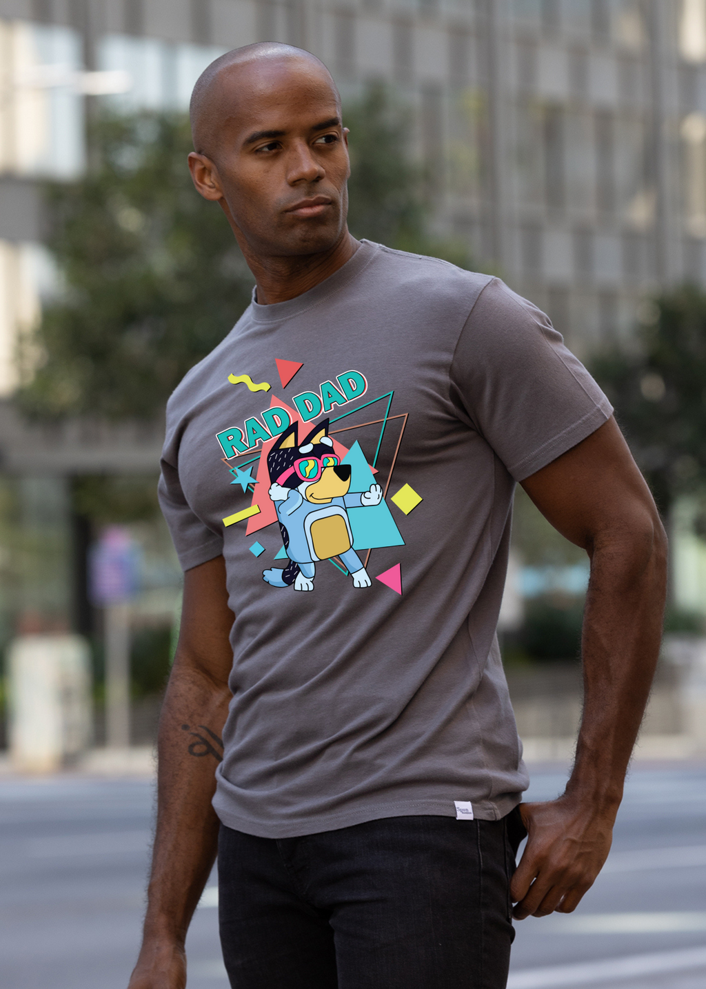 Rad Dad Bluey Men's Bamboo Short Sleeve Graphic T-Shirt - The7Letter