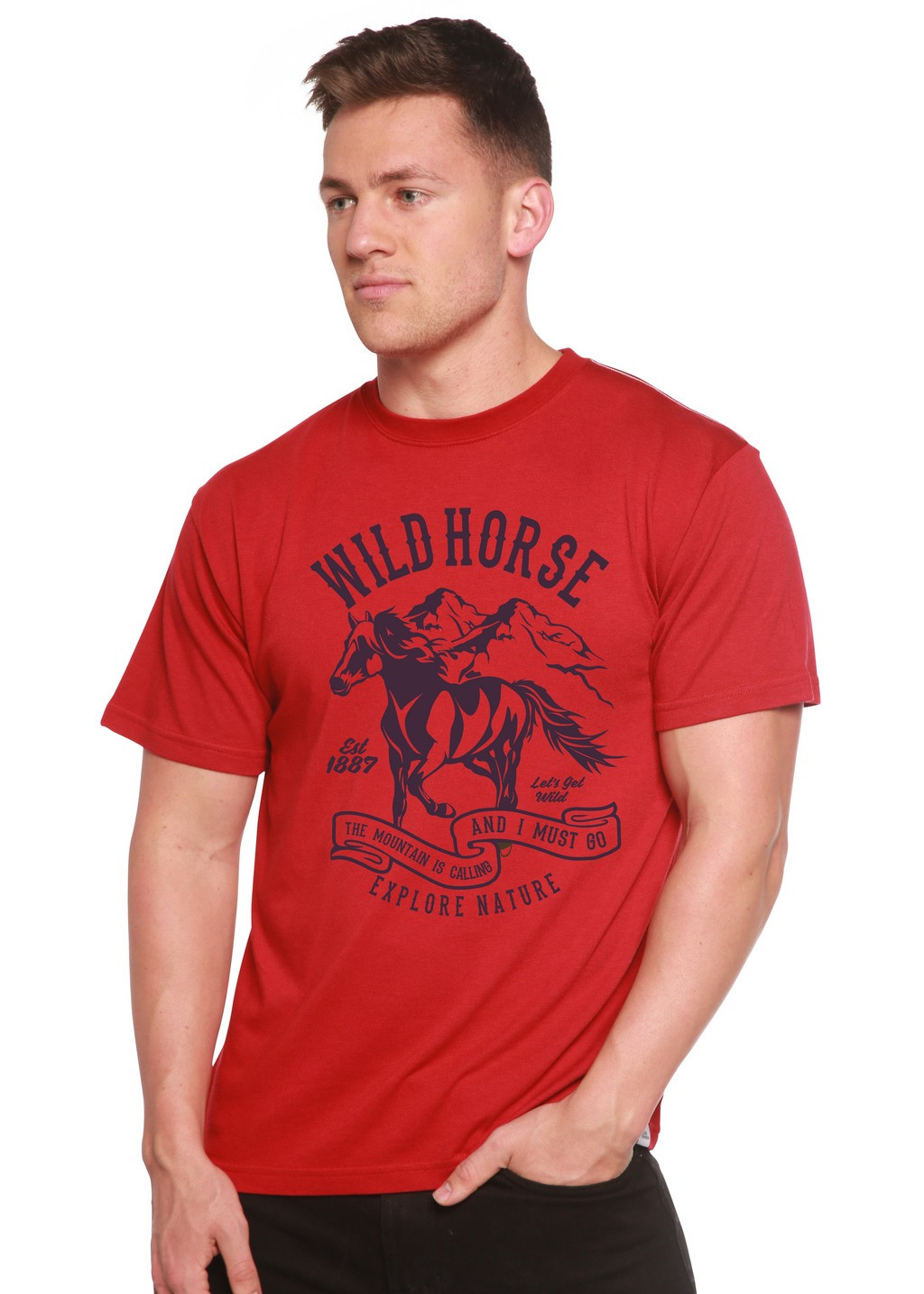 Wild Horse Spun Bamboo® Men's Bamboo Viscose/Organic Cotton Short Sleeve Graphic T-Shirt - The7Letter