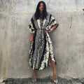 Robe longue rayonne à motif serpent, protection solaire, veste de plage, blouse, robe de vacances en bord de mer pour femme