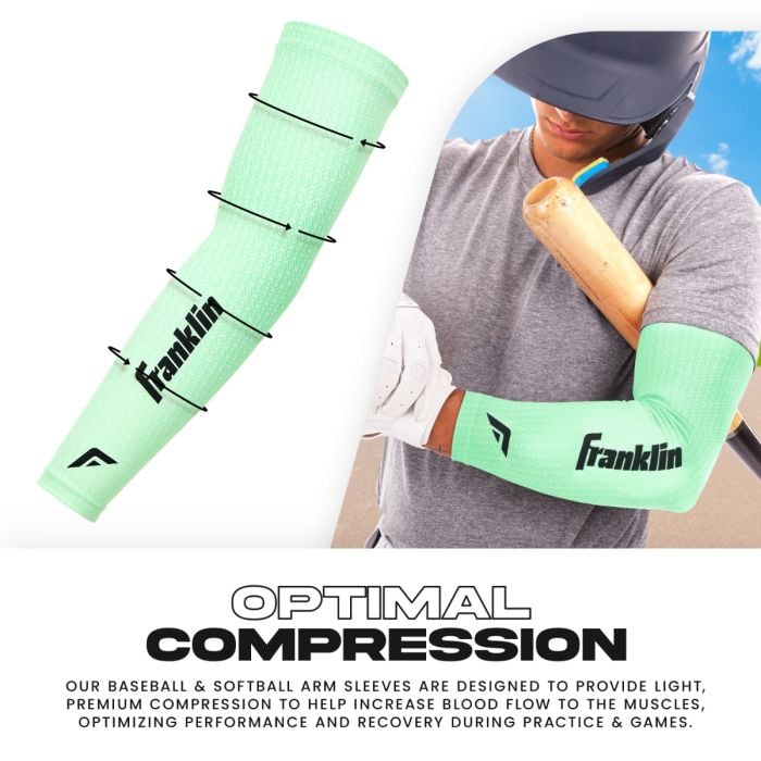 Franklin Premium Kompressionsarmlinge (2er-Pack) – Leistungssteigerung Sonnenschutz für Baseball Softball
