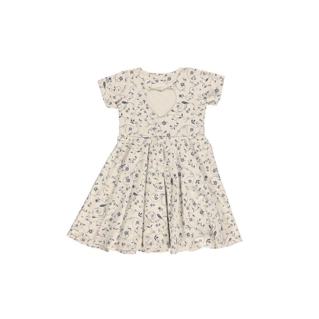Sweetheart Twirl Dress | Organic Cotton Jersey - Scandi Floral - The7Letter