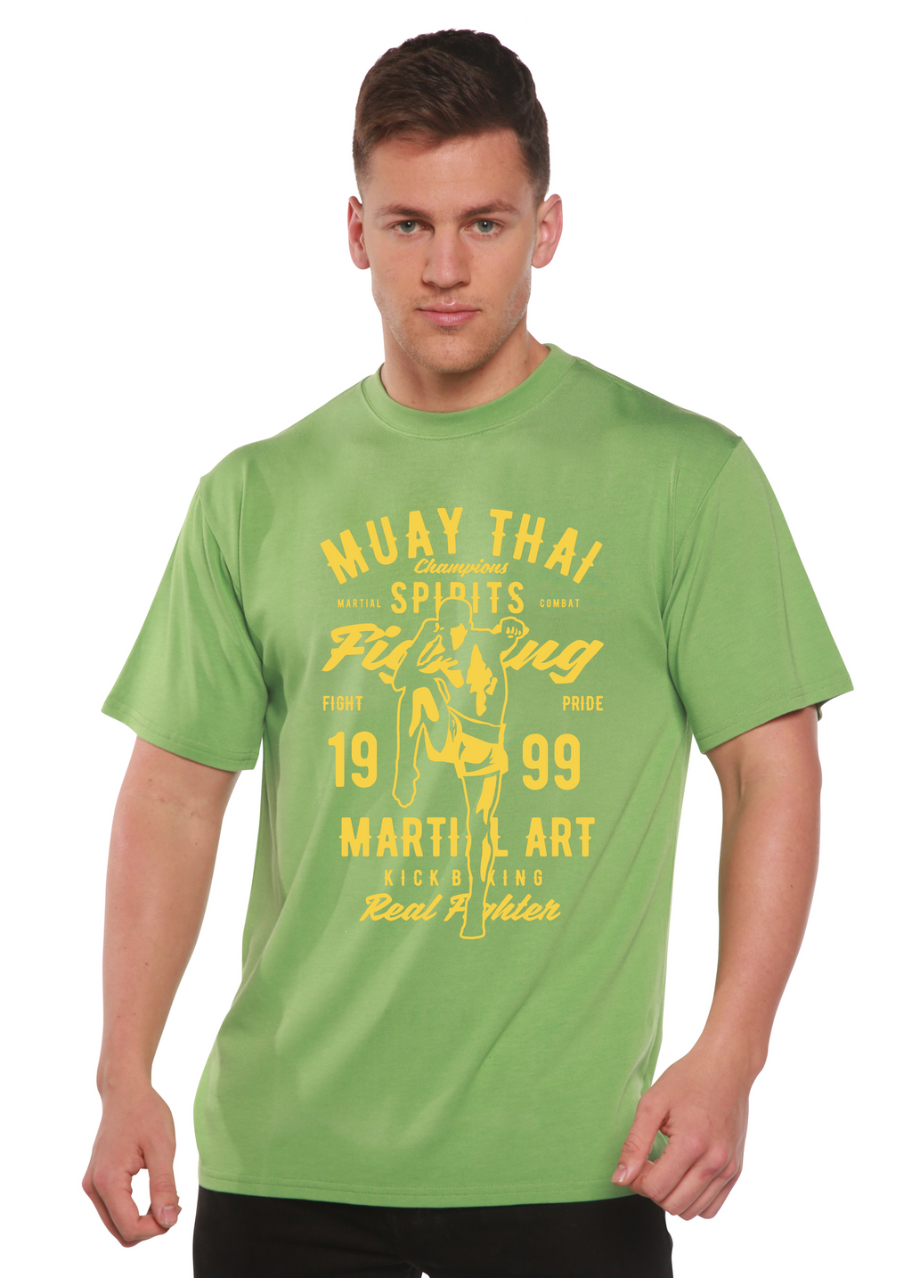 Muay Thai Spun Bamboo® Men's Bamboo Viscose/Organic Cotton Short Sleeve Graphic T-Shirt - The7Letter