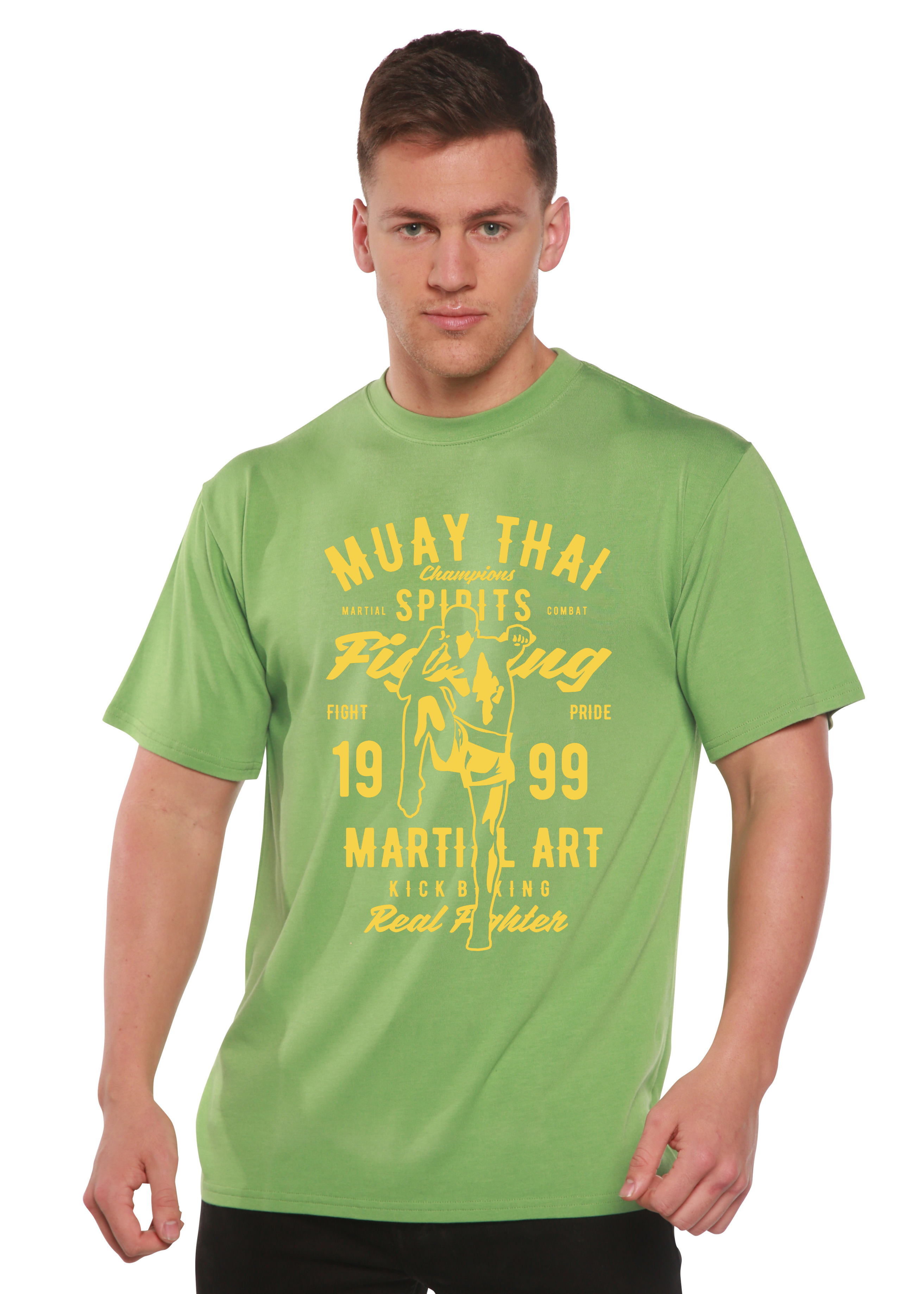 Muay Thai Spun Bamboo® Men's Bamboo Viscose/Organic Cotton Short Sleeve Graphic T-Shirt - The7Letter